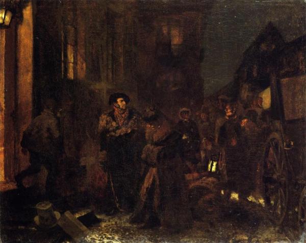 Breaking The Journey At An Inn by Adolph Von Menzel