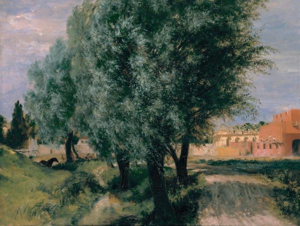 Building Site With Willows, 1846 by Adolph Von Menzel