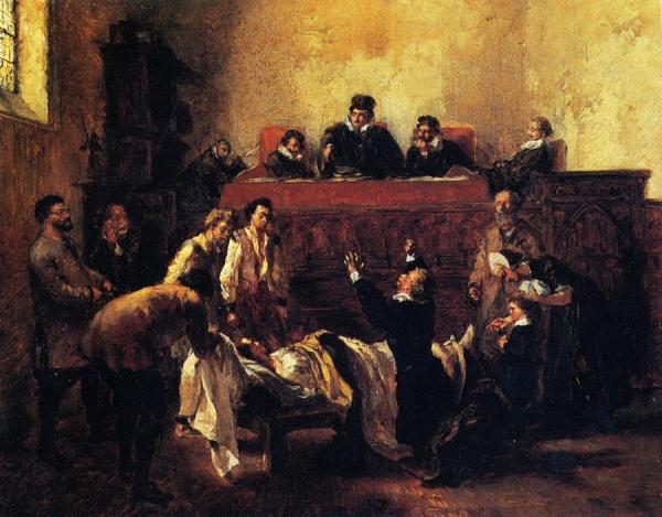 Day Of The Hearing (sketch) by Adolph Von Menzel