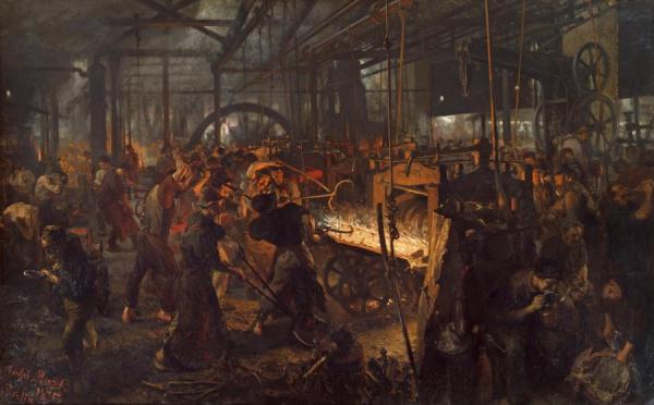 Eisenwalzwerk, Iron Rolling Mill, 1872-1875 by Adolph Von Menzel