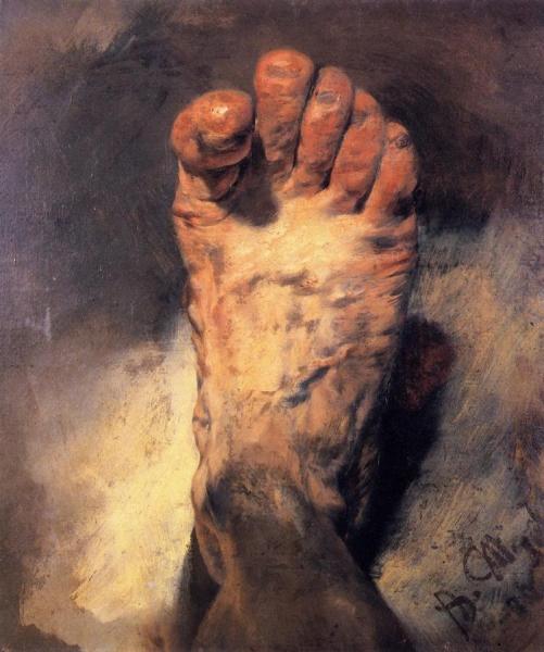 Adolph Von Menzel The Artist's Foot