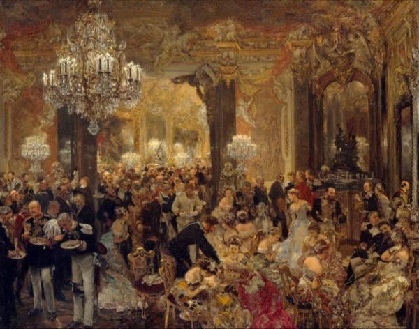 The Dinner At The Ball by Adolph Von Menzel