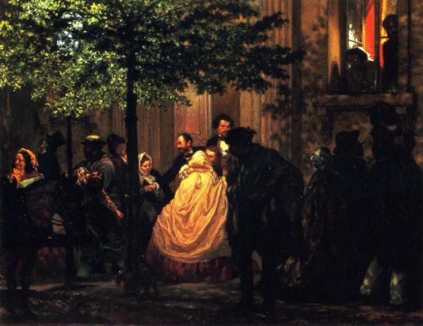 The End Of The Evening by Adolph Von Menzel Oil Painting Reproductions