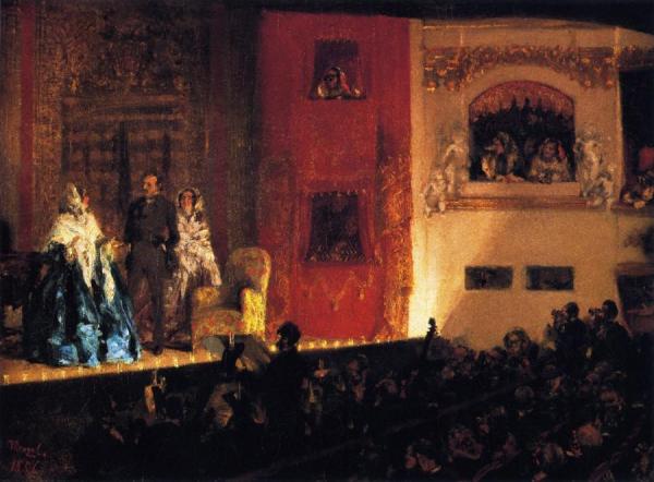 The Théâtre Du Gymnase by Adolph Von Menzel