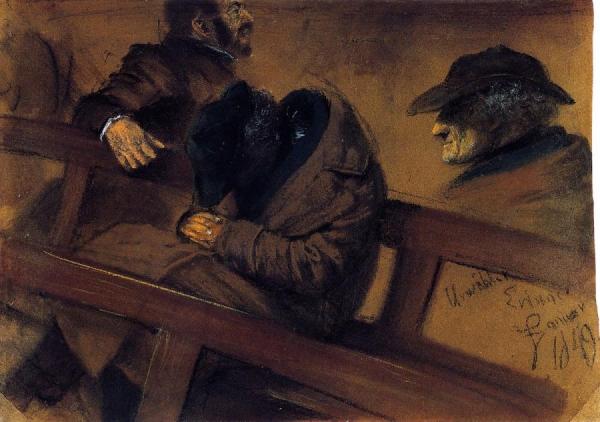 Adolph Von Menzel Two Voters And Study Of One The Heads