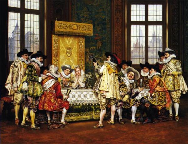 A Musical Interlude by Adolphe Alexander Lesrel