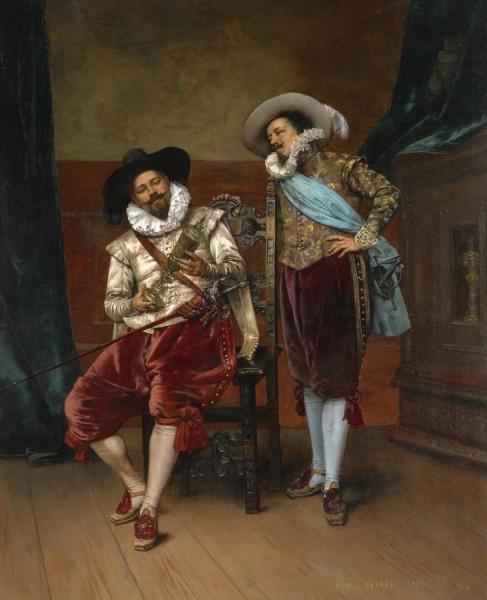 Les Cavaliers by Adolphe Alexander Lesrel