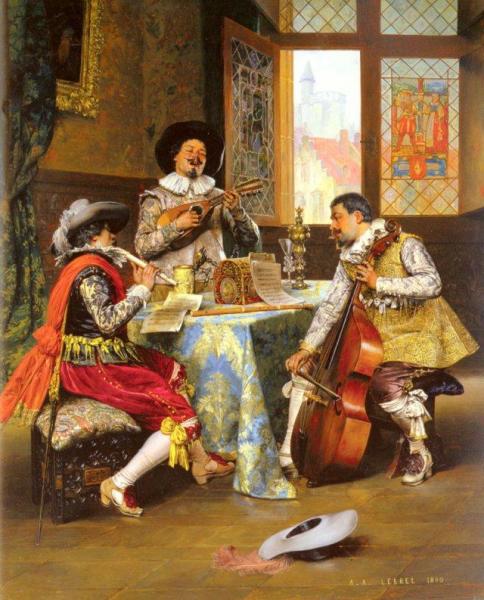The Musical Trio by Adolphe Alexander Lesrel