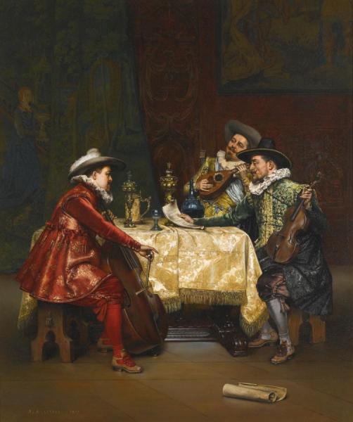 The Rehearsal by Adolphe Alexander Lesrel