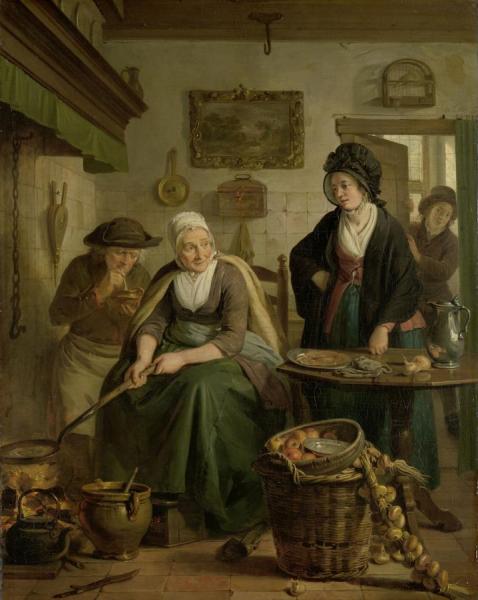 Adriaan De Lelie Woman Baking Pancakes