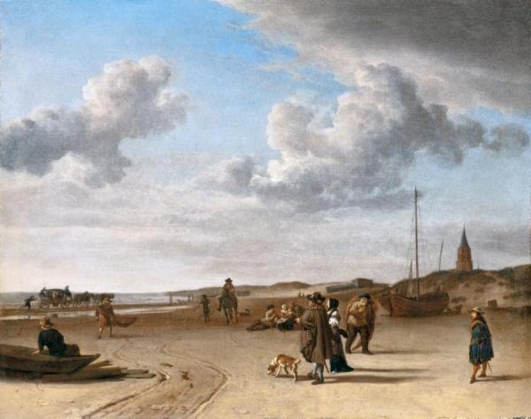 The Beach At Scheveningen by Adriaen Van De Velde