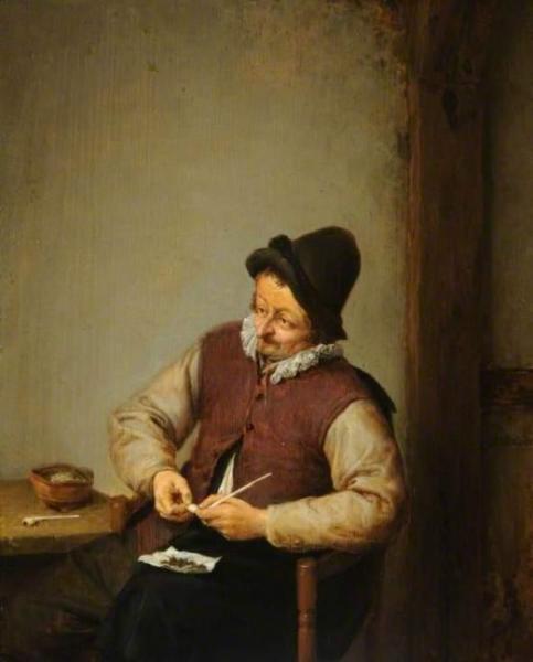 A Peasant Filling His Pipe by Adriaen Van Ostade Oil Painting Reproductions