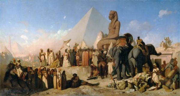 Meeting Between Cambyses Ii And Psammetichus Iii by Adrien Guignet