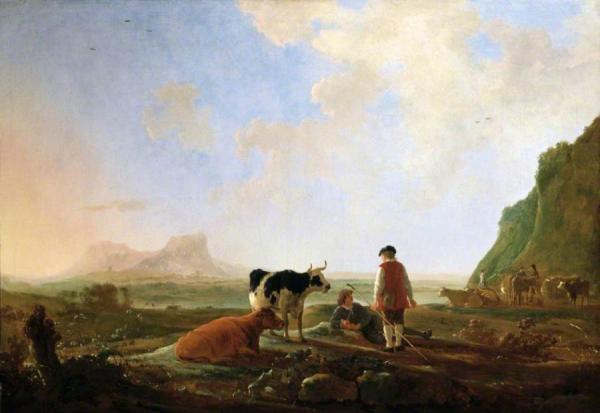 Herdsmen With Cows by Aelbert Cuyp Oil Painting Reproductions