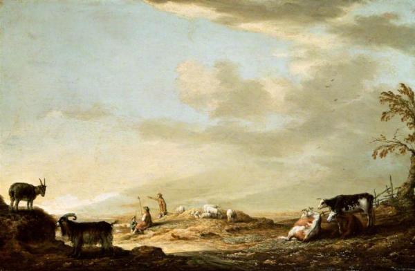 Landscape With Cattle And Figures by Aelbert Cuyp