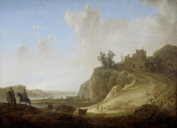 Mountainous Landscape With The Ruins Of A Castle by Aelbert Cuyp