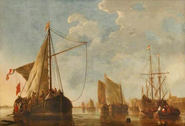 Shipping On The Maas At Dordrecht by Aelbert Cuyp Oil Painting Reproductions
