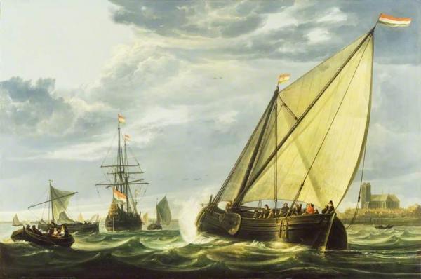 Shipping On The Maas, Dordrecht by Aelbert Cuyp Oil Painting Reproductions
