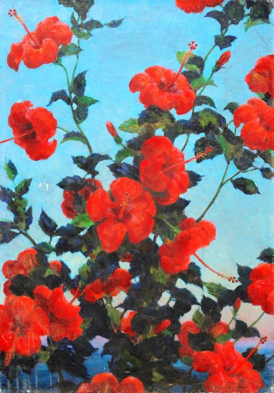 Agnes Pelton Hibiscus In A Garden, 1929