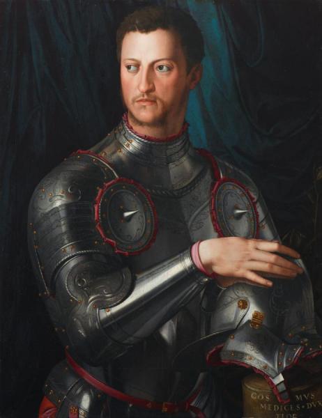Cosimo I De' Medici In Armour by Agnolo Bronzino Oil Painting Reproductions