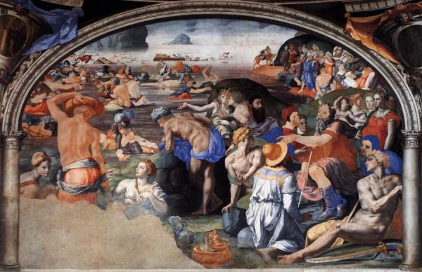 Crossing Of The Red Sea by Agnolo Bronzino Oil Painting Reproductions