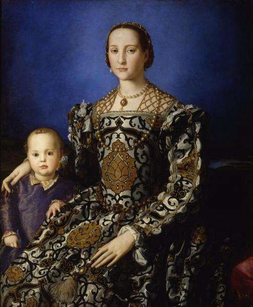 Eleonora Of Toledo With Her Son Giovanni De' Medici by Agnolo Bronzino Oil Painting Reproductions