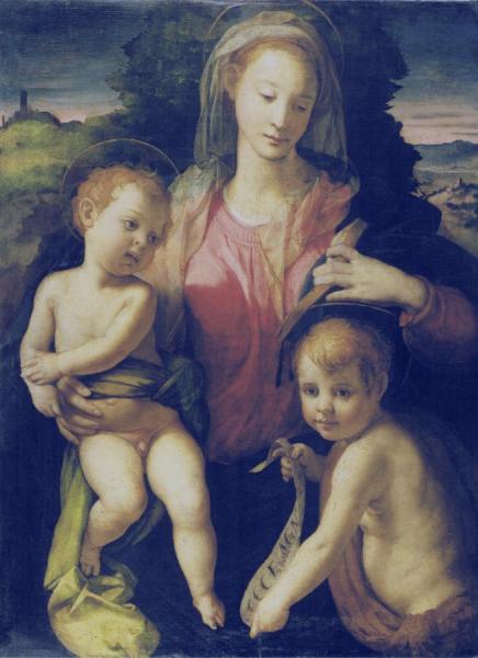 Madonna And Child With Saint John by Agnolo Bronzino