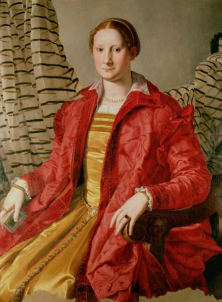 Portrait Of Eleonora Da Toledo(1519-74) by Agnolo Bronzino