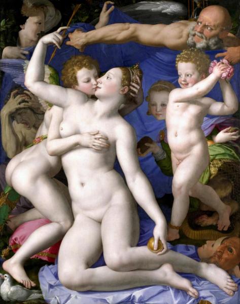 Venus, Cupid, Folly And Time (allegory Of The Triumph Of Venus) by Agnolo Bronzino