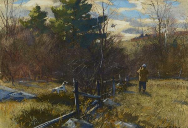 Grouse Hunting Scene by Aiden Lassell Ripley