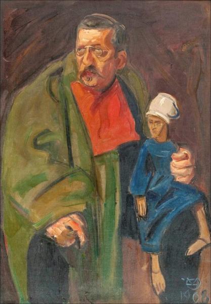 A Man And A Puppet by Akseli Gallen-kallela