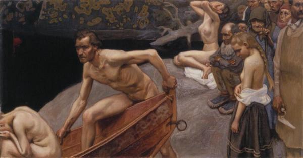 By The River Of Tuonela by Akseli Gallen-kallela Oil Painting Reproductions