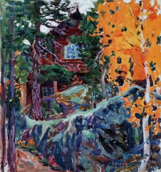 Kalela In Autumn by Akseli Gallen-kallela Oil Painting Reproductions