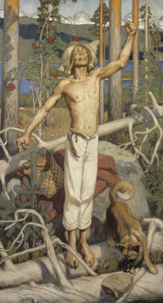 Kullervo Cursing by Akseli Gallen-kallela Oil Painting Reproductions