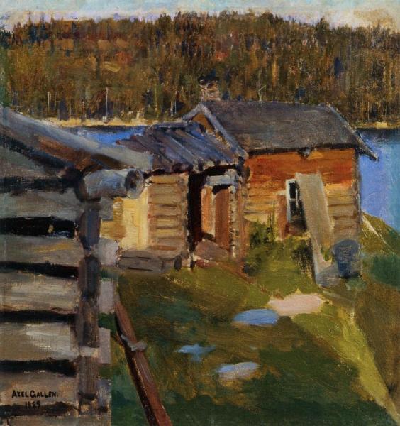 The Ekola Croft In Evening Sunlight by Akseli Gallen-kallela
