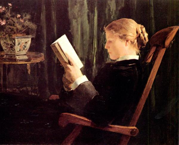 Albert Anker Lesendes Mädchen