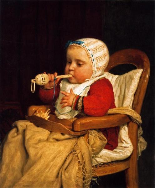 Albert Anker The Little Musician