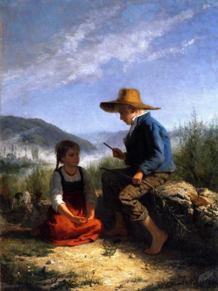 Albert Anker The Whistle Carver