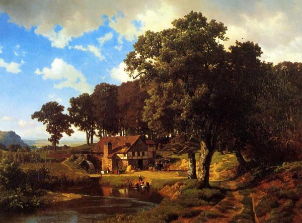 A Rustic Mill by Albert Bierstadt
