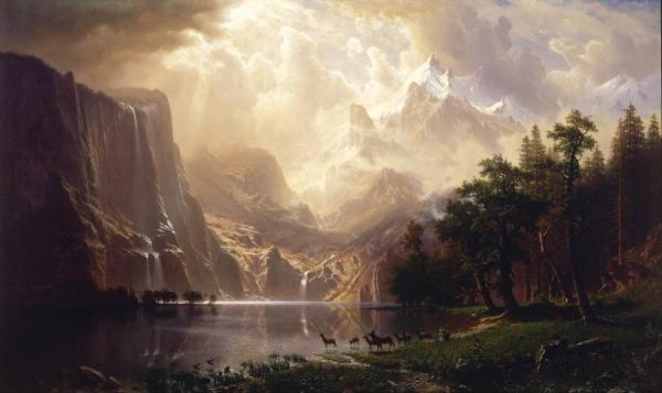 Among The Siera Navada Mountains, California by Albert Bierstadt