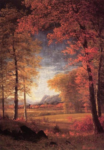 Autumn In  America, Oneida County, New York by Albert Bierstadt