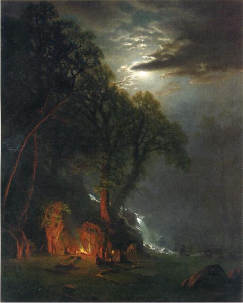 Campfire Site, Yosemite by Albert Bierstadt