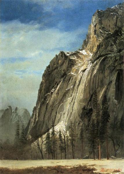 Cathedral Rocks, A Yosemite View by Albert Bierstadt
