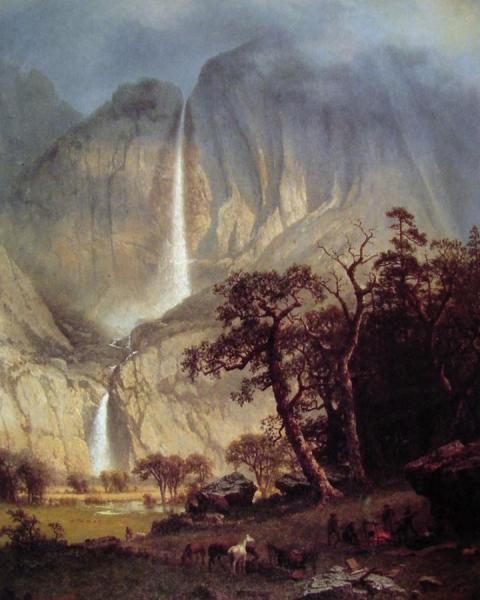 Cholooke: The Yosemite Fall by Albert Bierstadt