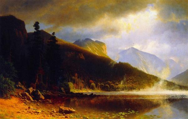 Echo Lake, Franconia Mountains, New Hampshire by Albert Bierstadt