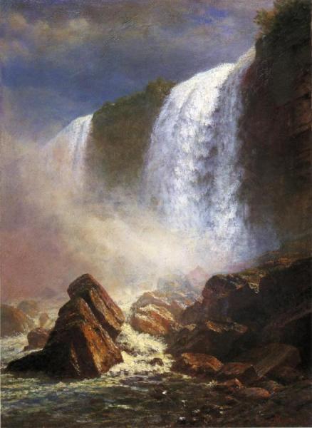 Falls Of Niagara From Below by Albert Bierstadt