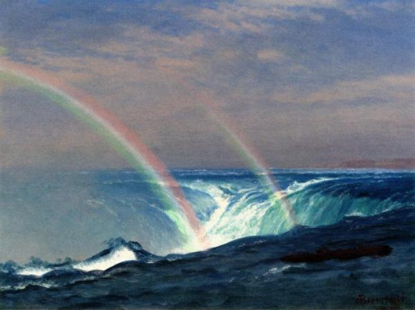 Home Of The Rainbow, Horseshoe Falls, Niagara by Albert Bierstadt
