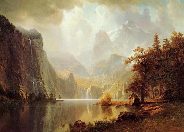 In The Mountains by Albert Bierstadt