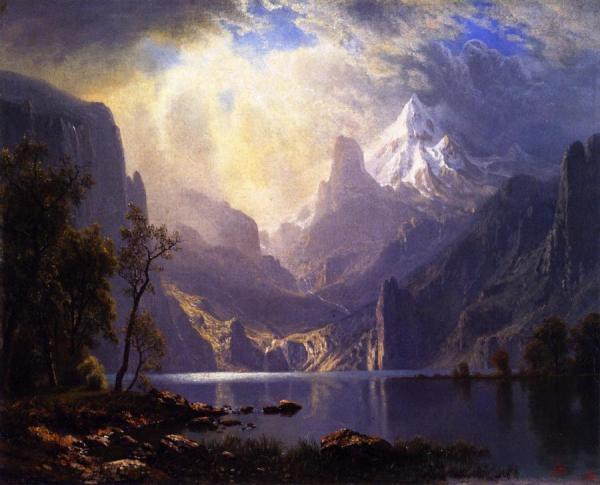 In The Sierras by Albert Bierstadt Oil Painting Reproductions
