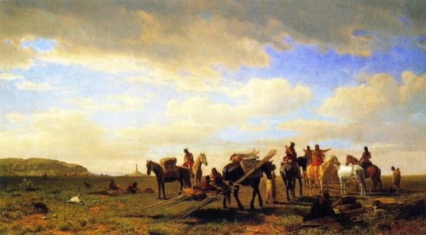 Indians Traveling Near Fort Laramie by Albert Bierstadt